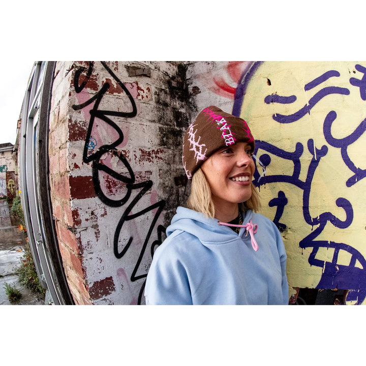 Blak Troubled Beanie - Brown / Pink / Pink