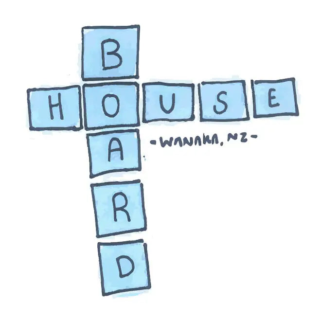 Boardhouse Crossword Sticker - Blue