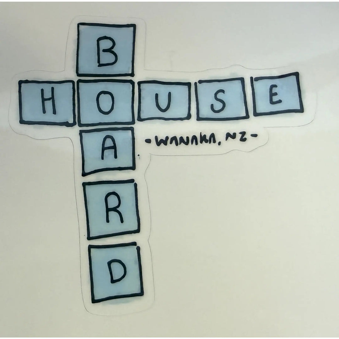 Boardhouse Crossword Sticker - Blue