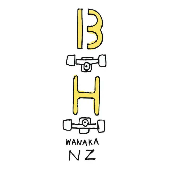 Boardhouse Stencil Truck Sticker - White / Black / Yellow