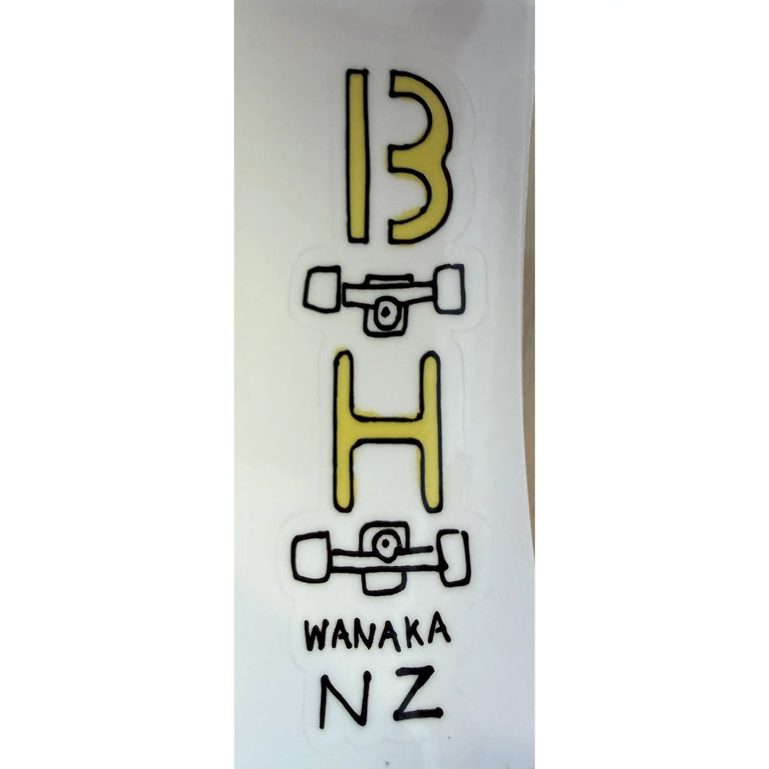 Boardhouse Stencil Truck Sticker - White / Black / Yellow