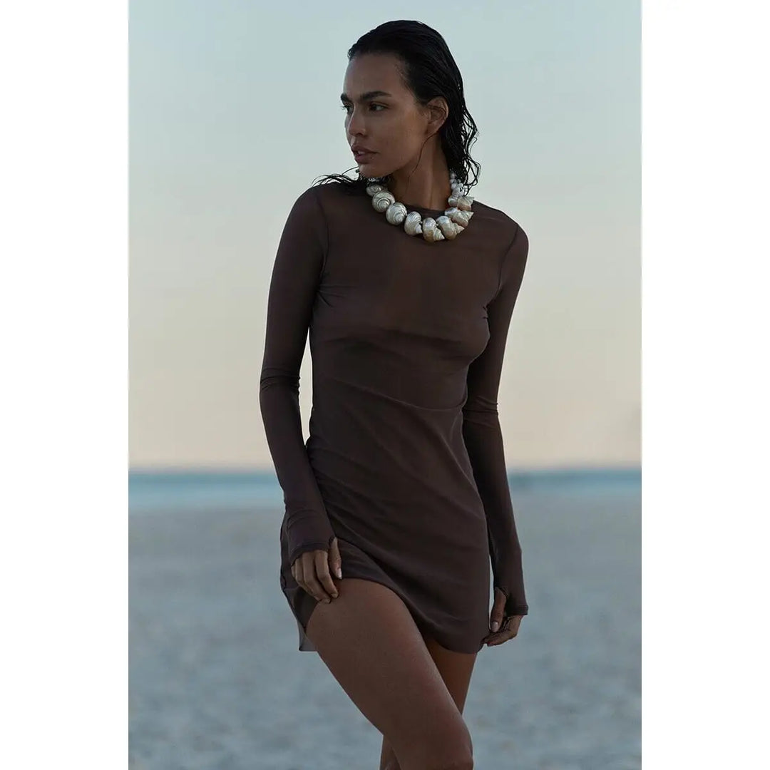 Bond-Eye Gisele Mini Dress Rosewood Mesh XS / S 