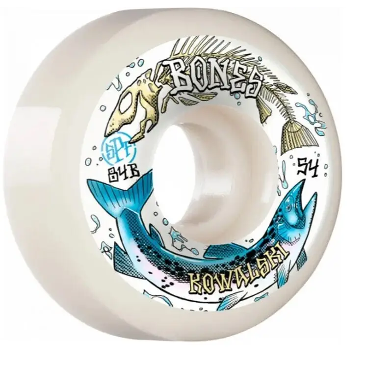 Bones SPF Kowalski Salmon Spawn P5 Sidecut 84B 54mm Wheels 