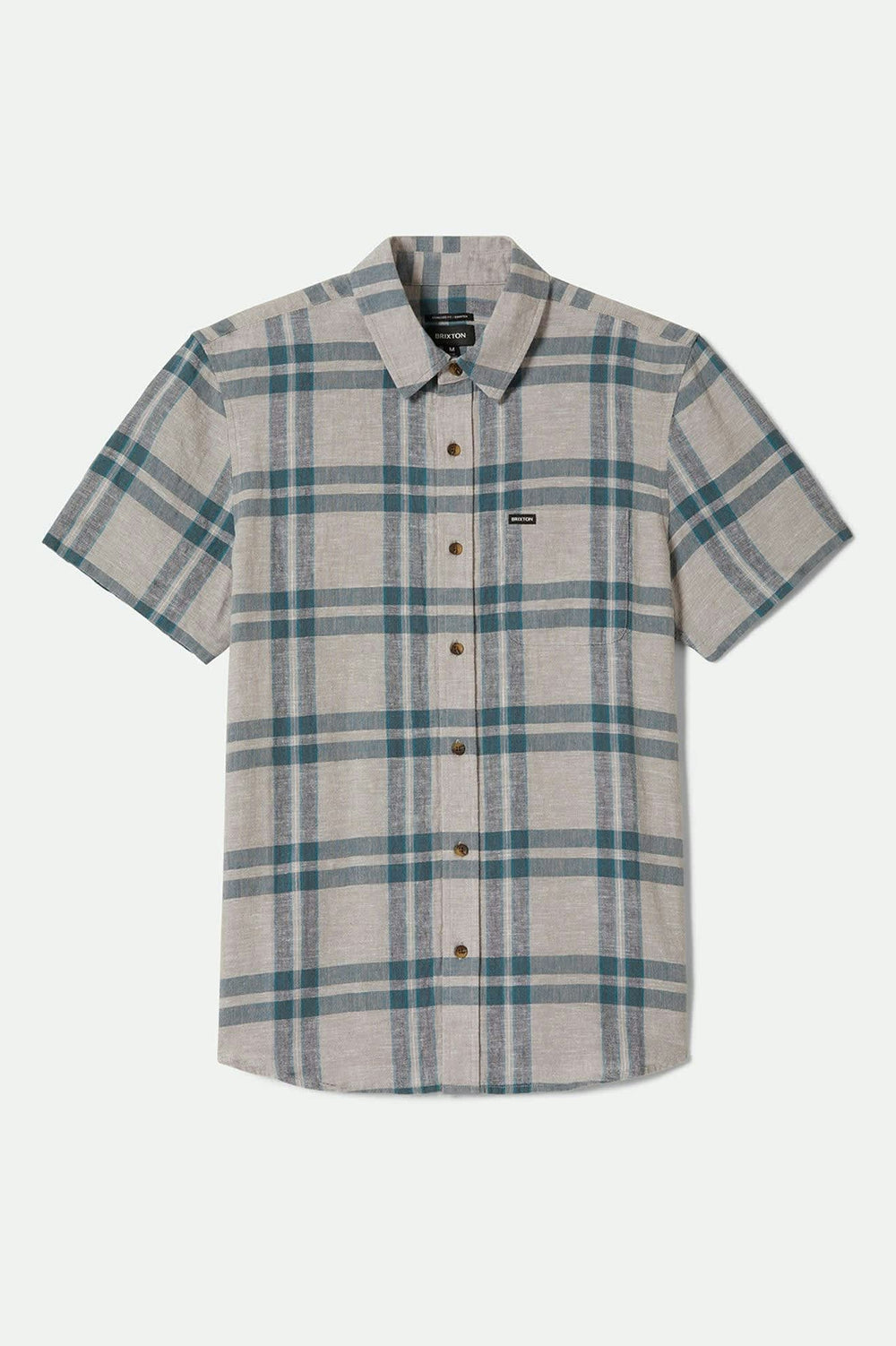 Brixton Charter Linen Blend Short Sleeve Shirt 