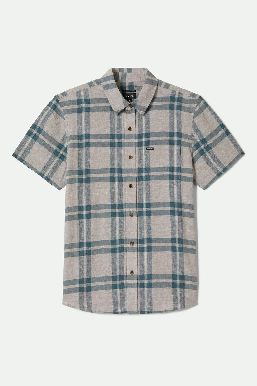 Brixton Charter Linen Blend Short Sleeve Shirt 