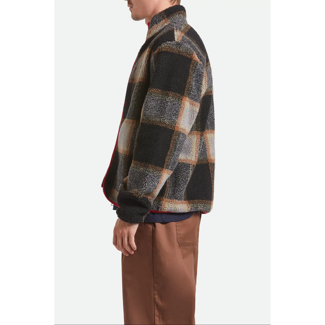 Brixton Plaid Sherpa Full Zip Jacket