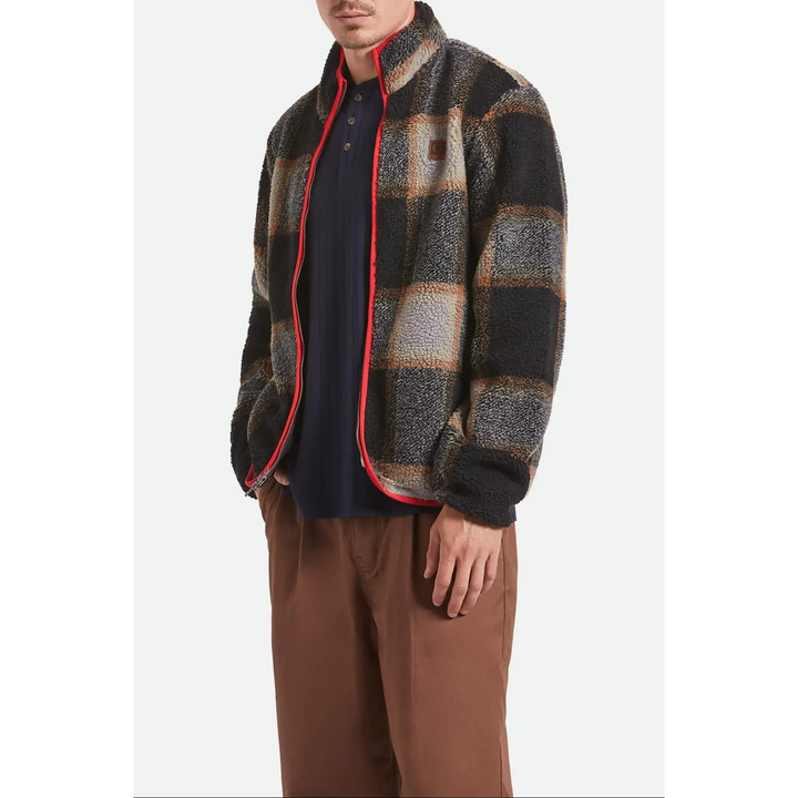 Brixton Plaid Sherpa Full Zip Jacket