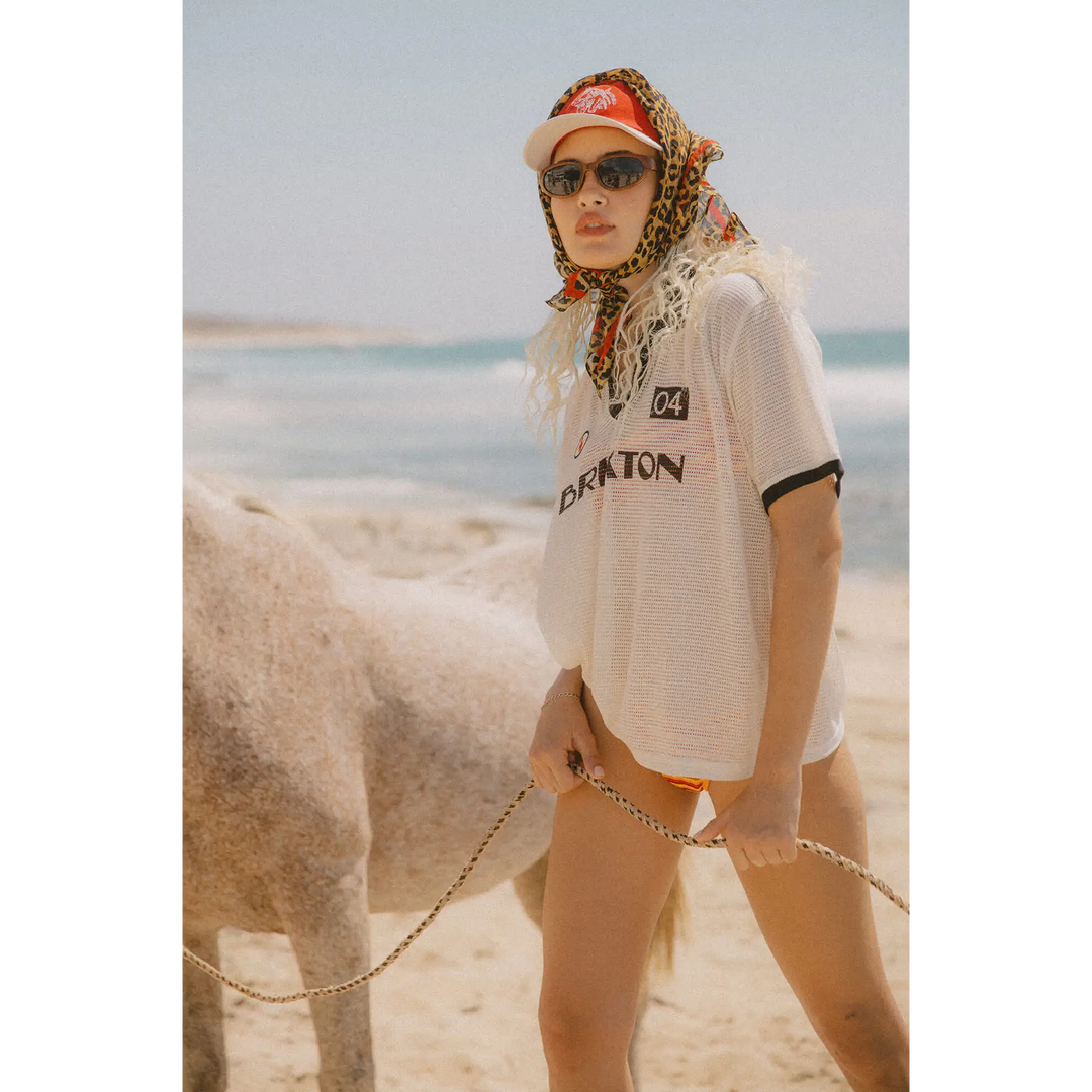 Brixton Round Up LP Adjustable Hat - Washed Adrenaline Rush / White Cap