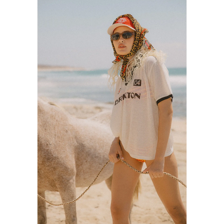 Brixton Round Up LP Adjustable Hat - Washed Adrenaline Rush / White Cap