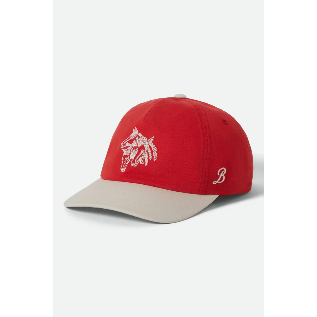 Brixton Round Up LP Adjustable Hat - Washed Adrenaline Rush / White Cap