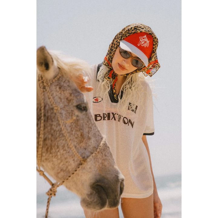 Brixton Round Up LP Adjustable Hat - Washed Adrenaline Rush / White Cap