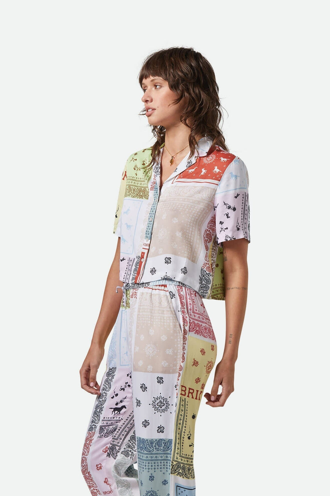 Brixton Silky Bowling Button Down Shirt 