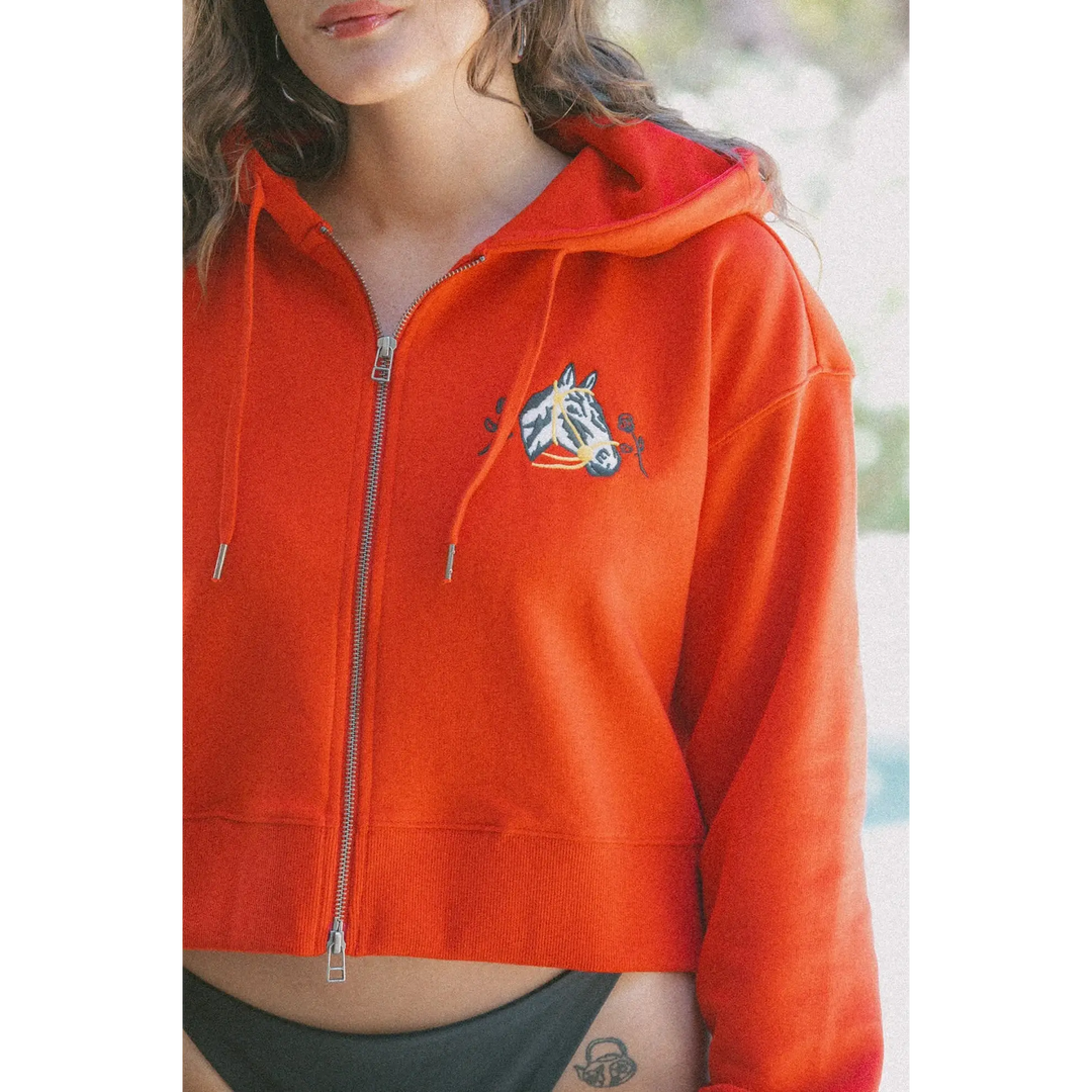 Brixton Trophy Cropped Zip Hood