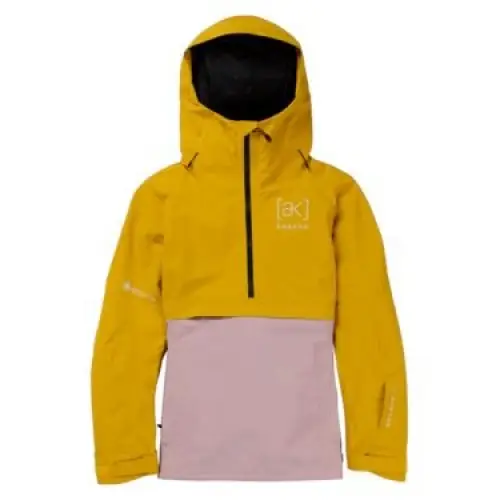 Burton AK Womens Kimmy Gore Tex 2L Anorak Goldenrod / Shadow Pink S 