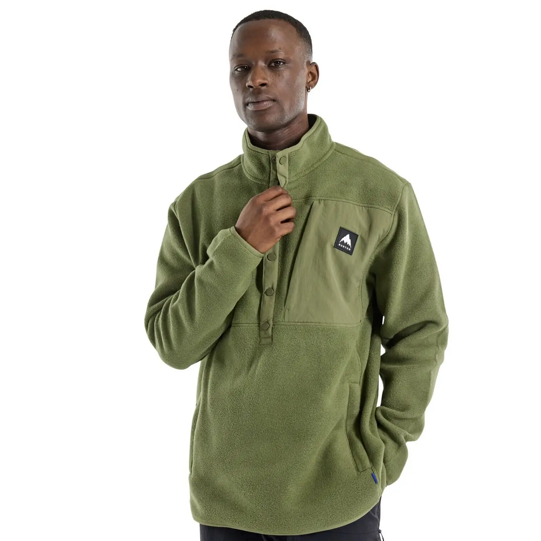 Burton Cinder Fleece Pullover Forest Moss S 