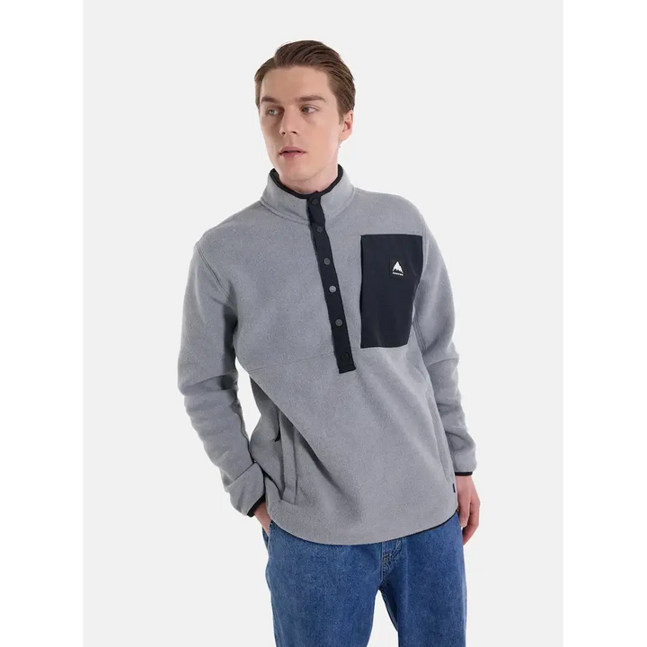 Burton Cinder Fleece Pullover Grey Heather L 