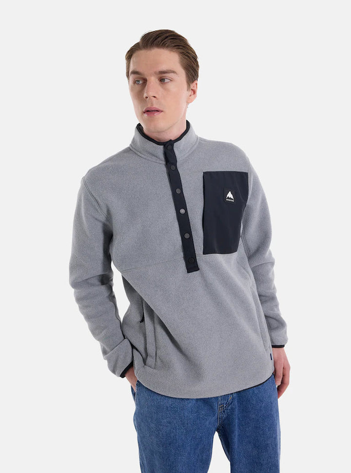 Burton Cinder Fleece Pullover Grey Heather L 
