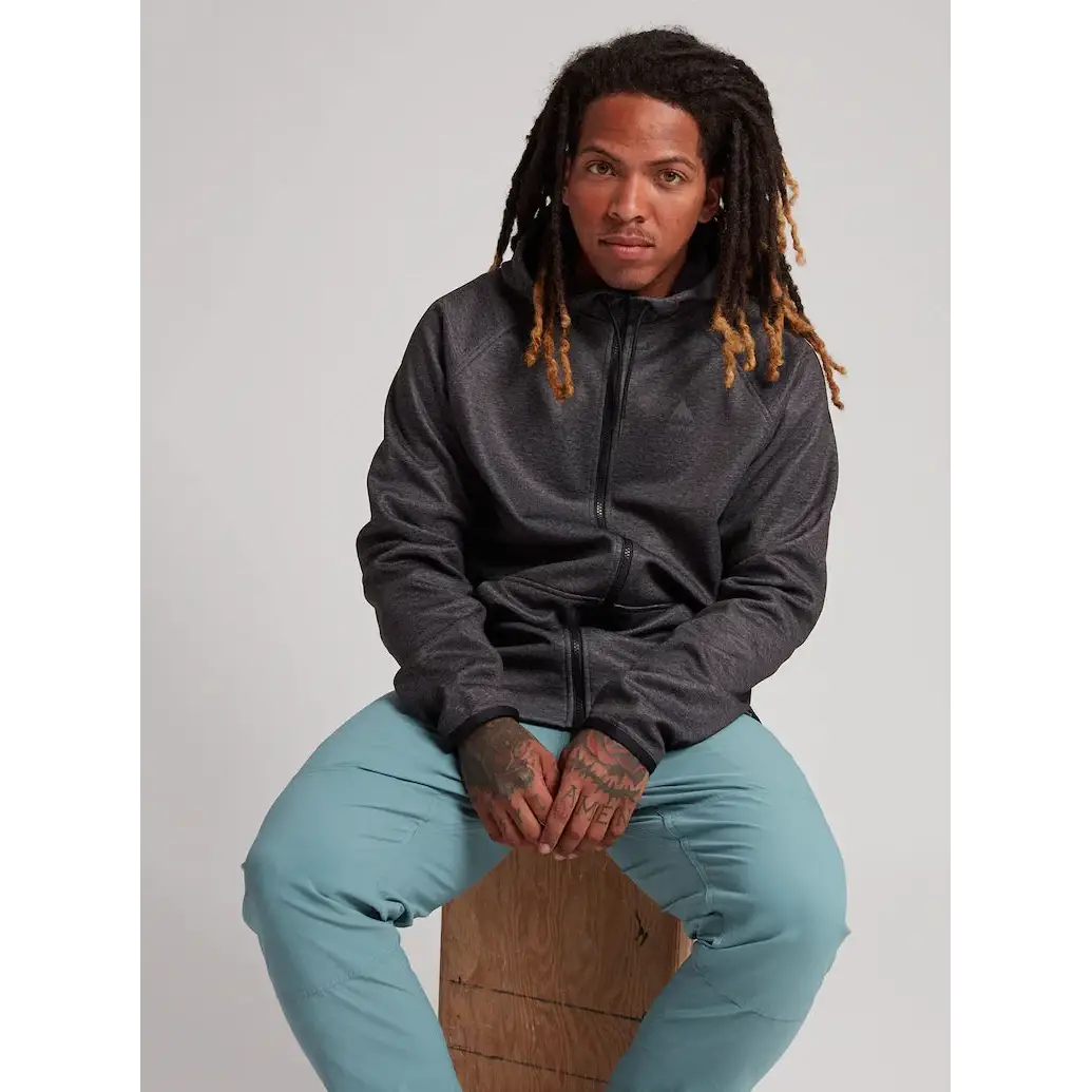 Burton Crown Weatherproof Full-Zip Fleece True Black Heather M 