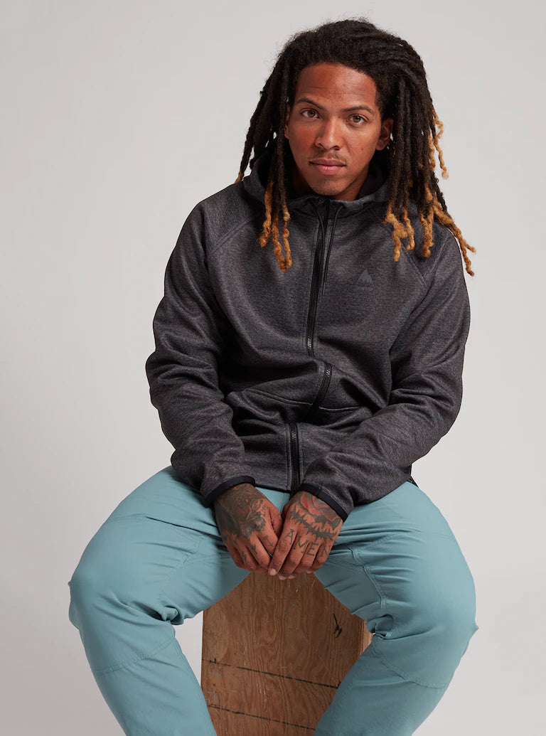 Burton Crown Weatherproof Full-Zip Fleece True Black Heather M 