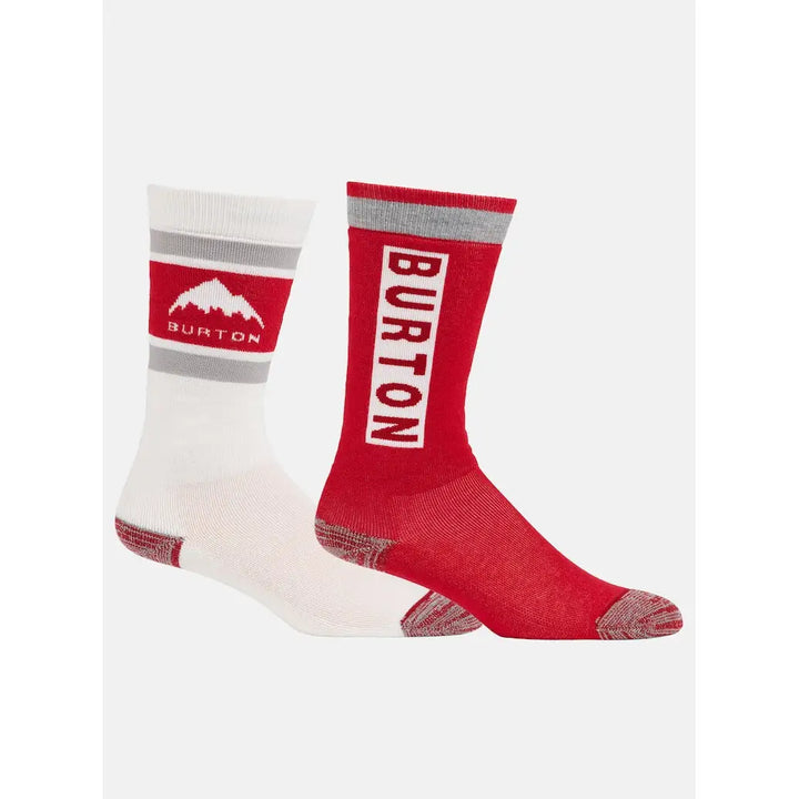 Burton Kids Weekend Midweight 2 Pack Socks - Flame Scarlet / XS / S