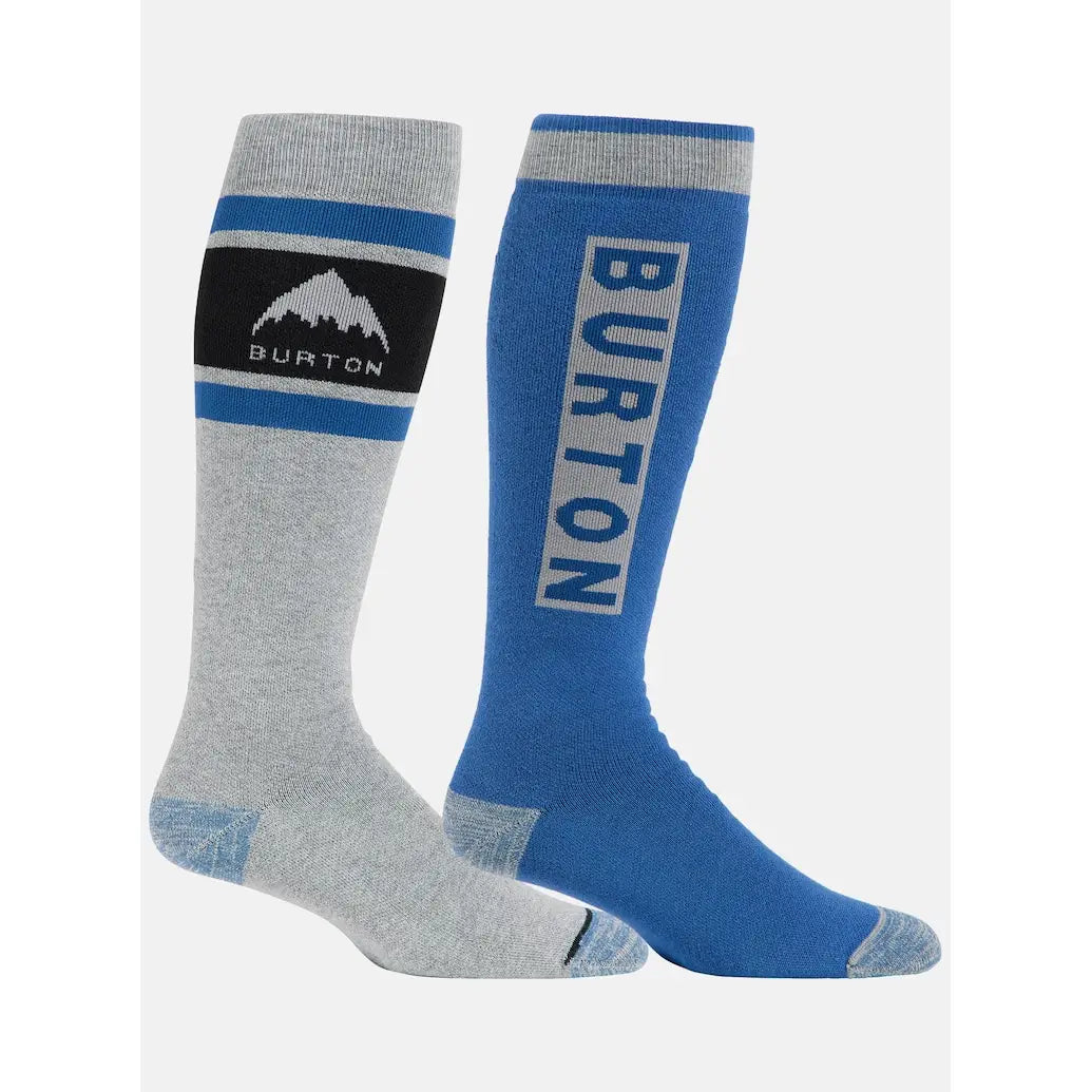 Burton Mens Weekend Midweight Socks (2 Pack) - Gray Cloud / S