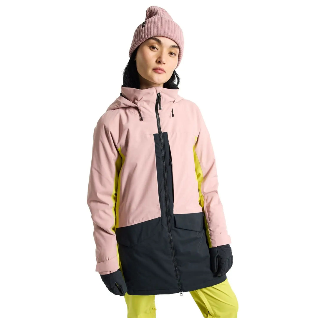 Burton Women's Prowess 2.0 2L Jacket Powder Blush/Sulfur/True Black M 