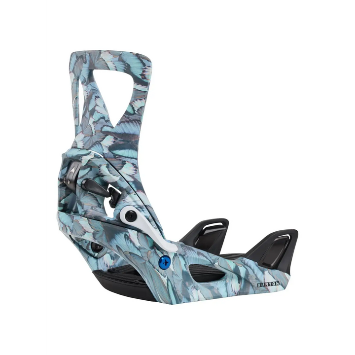 Burton Womens Step On Re:Flex Snowboard Bindings Blue Butterflies M 
