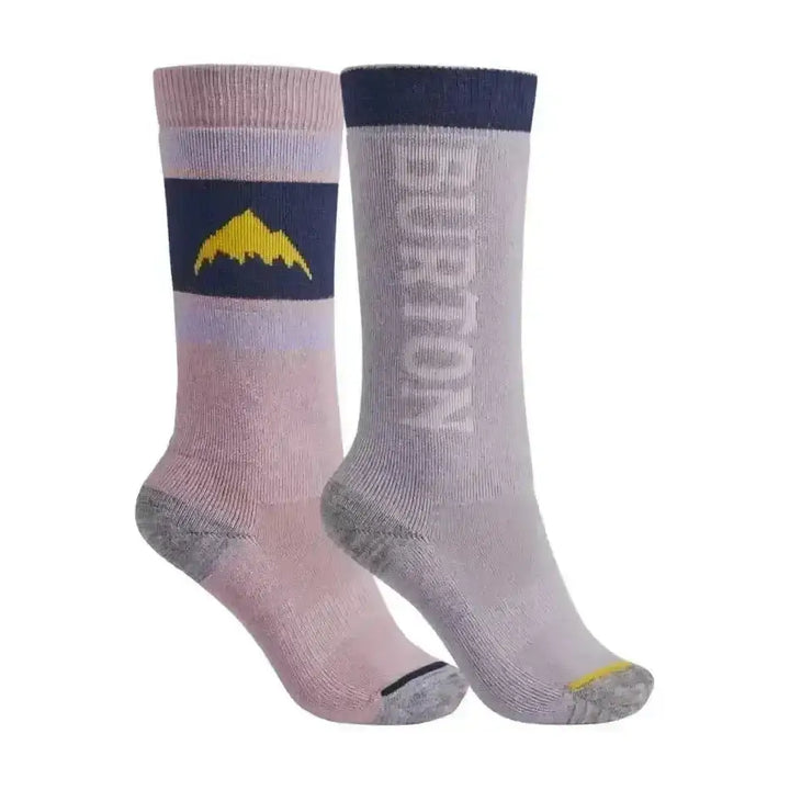 Burton Weekend Midweight Youth Sock 2-Pack Orchard Bouquet / Foxglove Violet M / L 