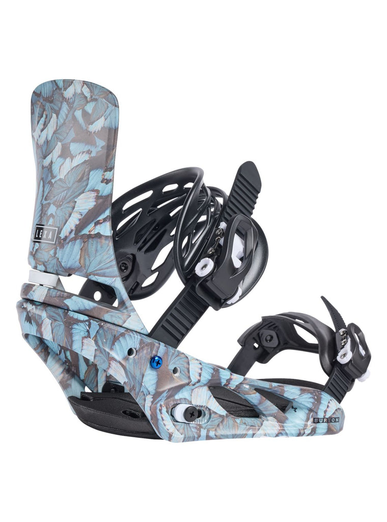 Burton Womens Lexa RE:Flex Snowboard Bindings Blue Butterflies M 