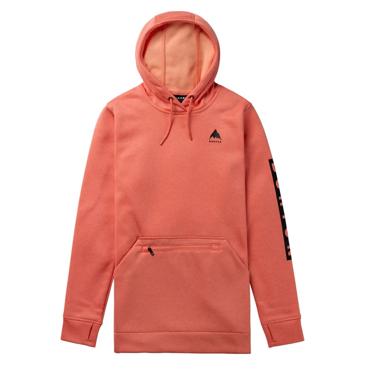 Burton Womens Oak Long Pullover Hoodie Peach Echo Heather M 
