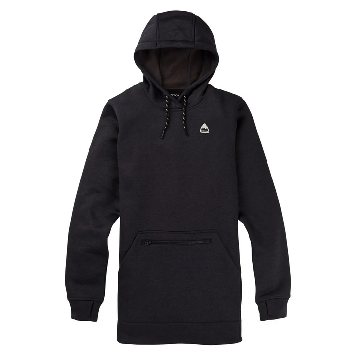 Burton Womens Oak Long Pullover Hoodie True Black Heather M 