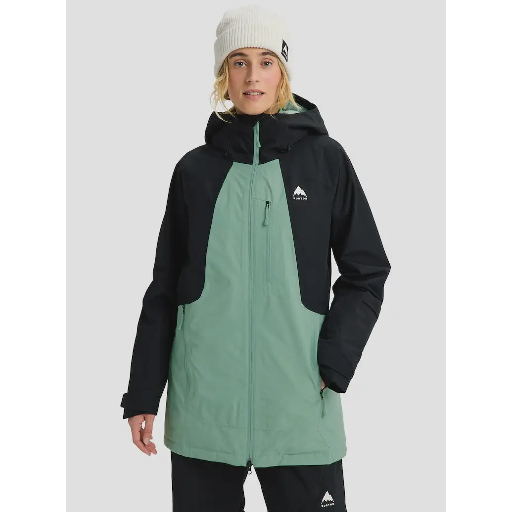 Burton Womens Reserve 2L Insulated Jacket - True Black / Soft Sage / S