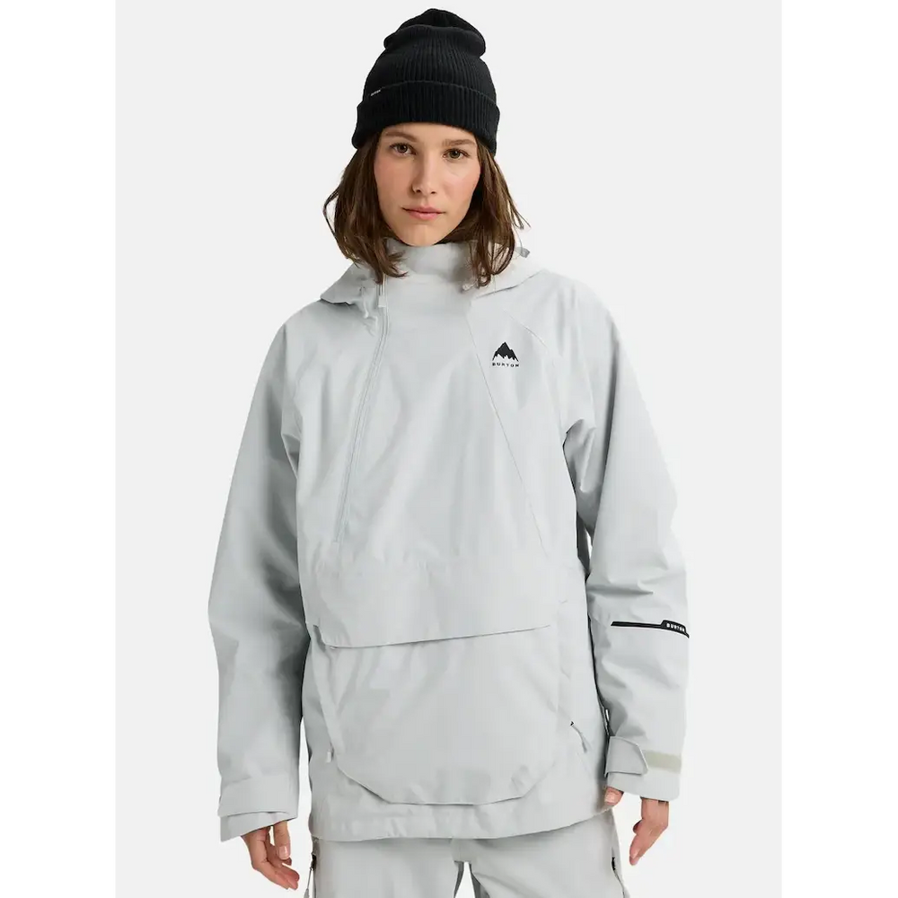 Burton Womens Reserve 2L Relaxed Anorak Jacket - Gray Cloud / S