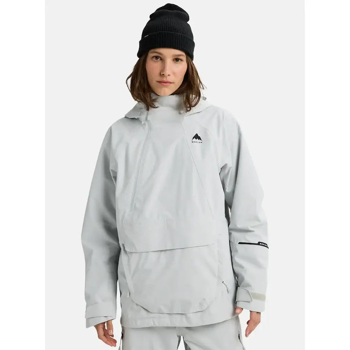 Burton Womens Reserve 2L Relaxed Anorak Jacket - Gray Cloud / S