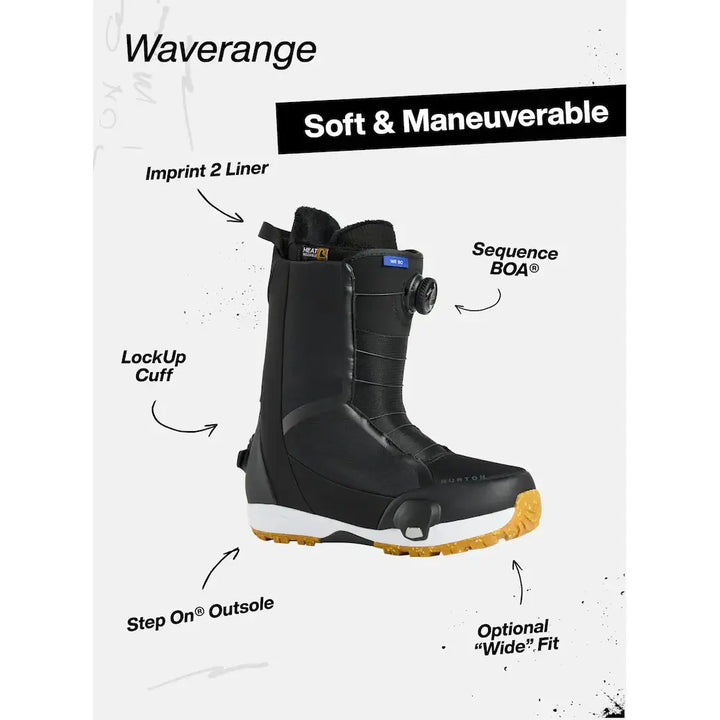 Burton Womens Waverange Step On Snowboard Boots