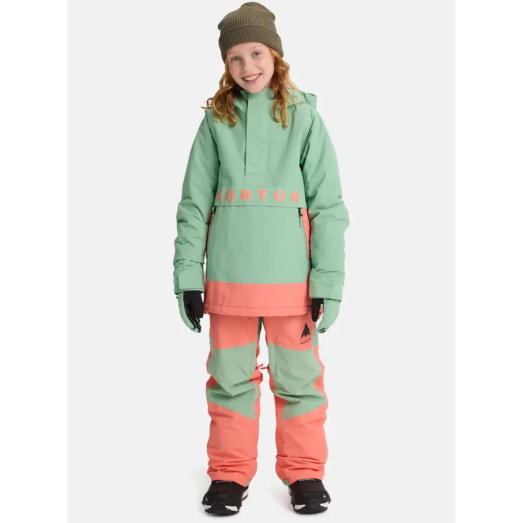 Burton Youth Frostner 2L Anorak Jacket - Soft Sage / Peacho / M