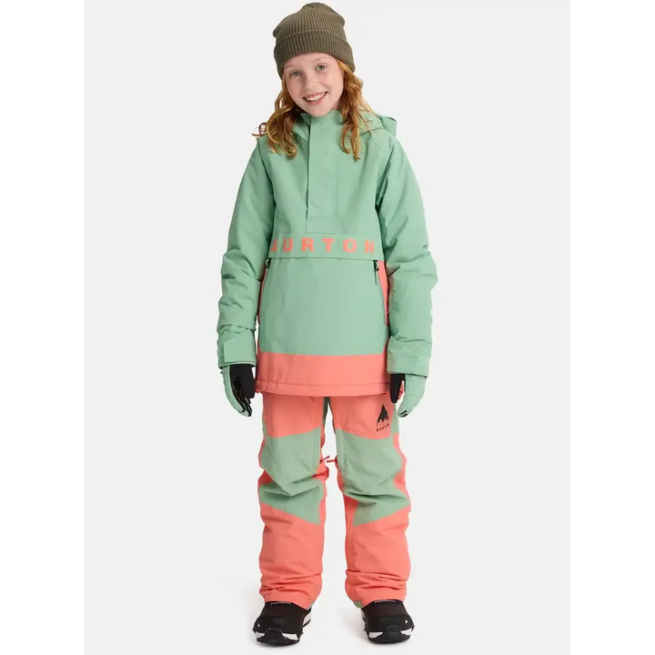 Burton Youth Frostner 2L Anorak Jacket - Soft Sage / Peacho / M