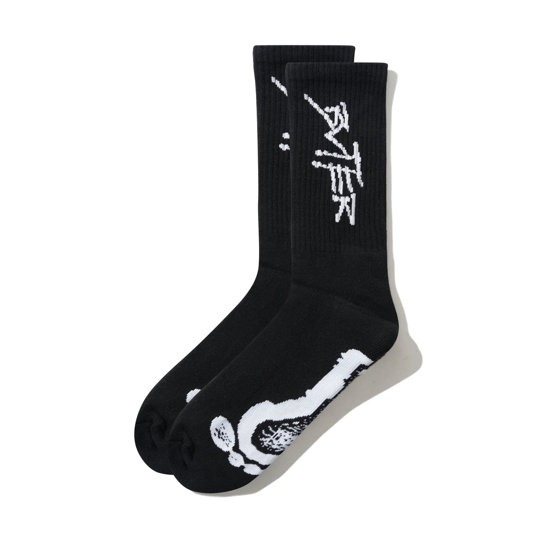 Butter Footprints Socks - Black