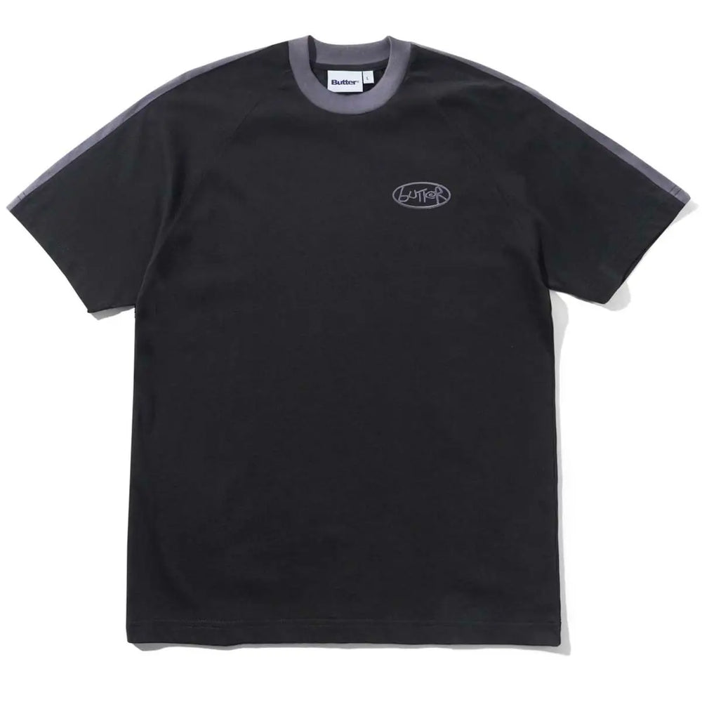 Butter Goods Abseil Panel T-Shirt - Black / Slate / S