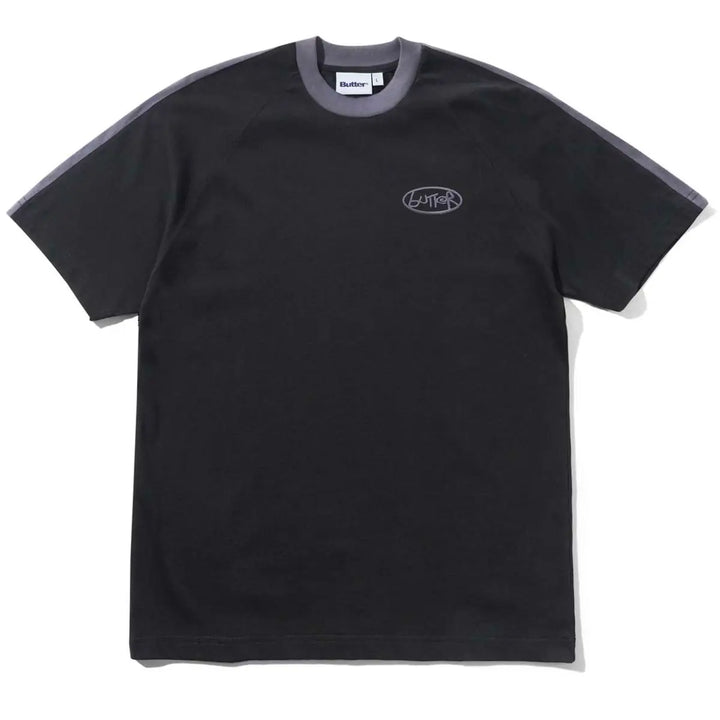 Butter Goods Abseil Panel T-Shirt - Black / Slate / S