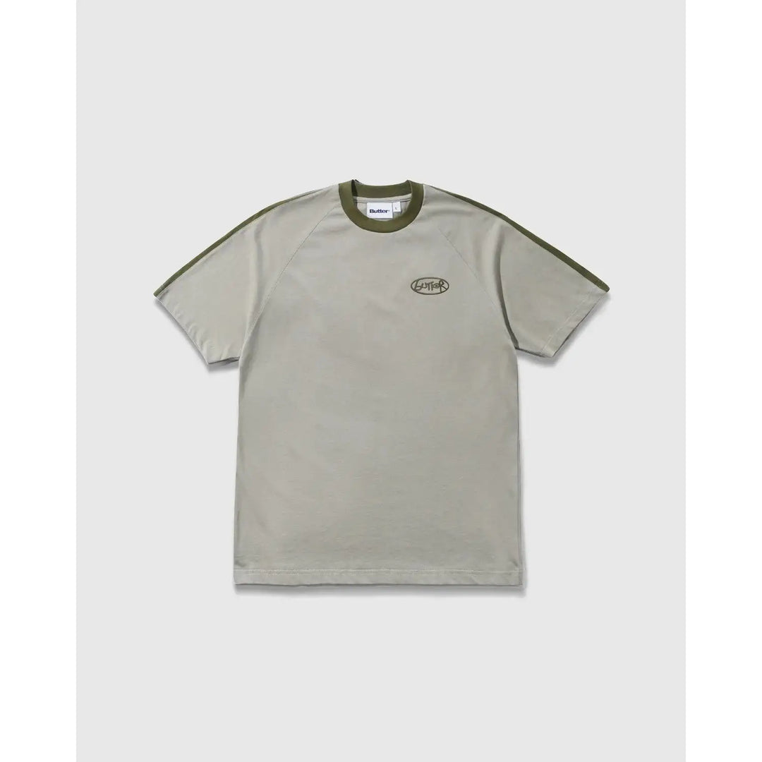 Butter Goods Abseil Panel T-Shirt - Cement / Moss / S