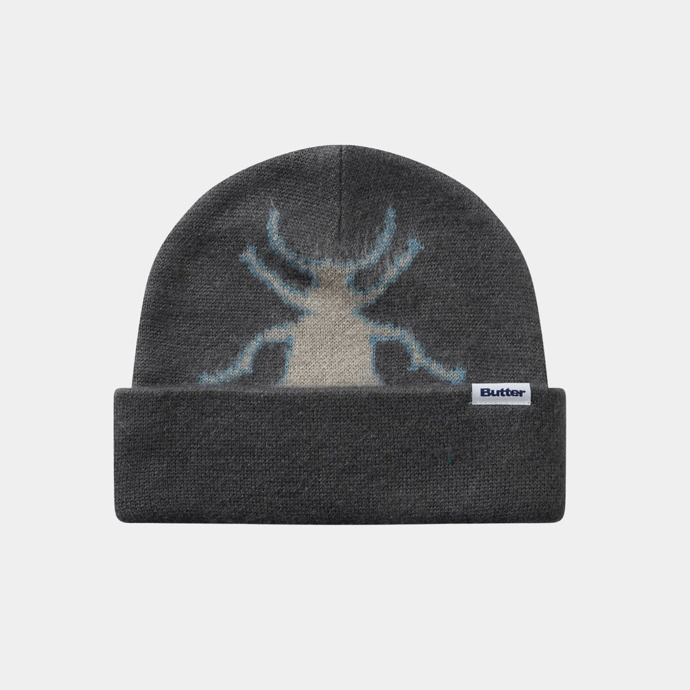 Butter Goods Beetle Mohair Beanie Charcoal 