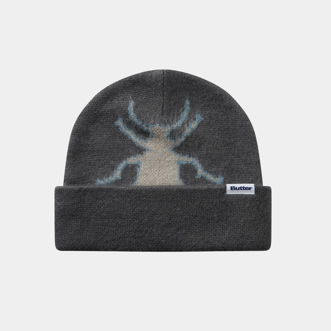 Butter Goods Beetle Mohair Beanie Charcoal 