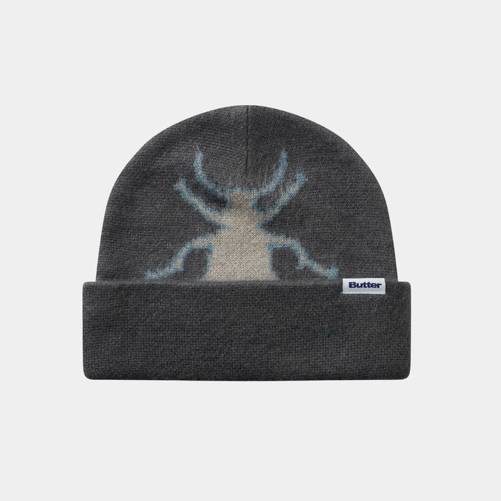 Butter Goods Beetle Mohair Beanie Charcoal 