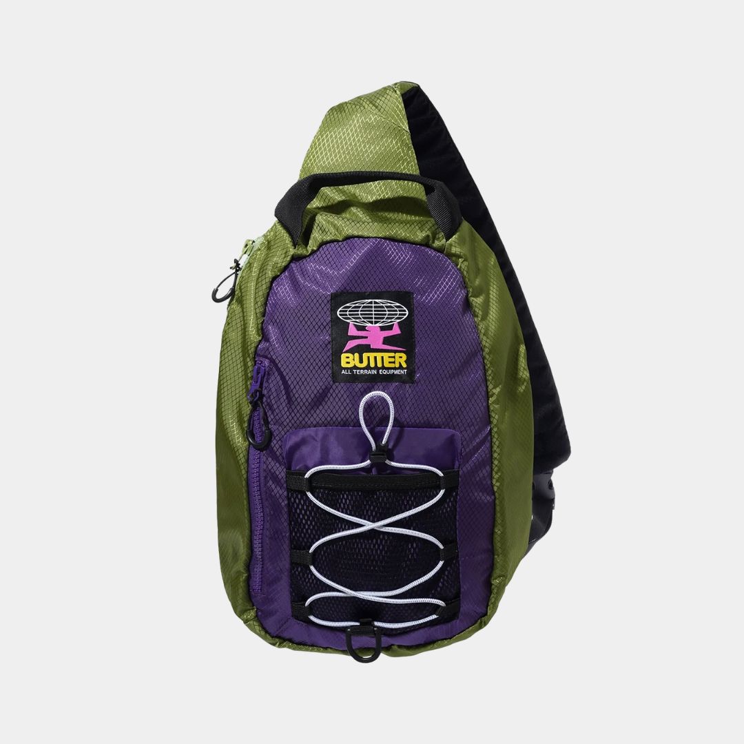 Butter Goods Express Shoulder Bag - Grass / Purple 