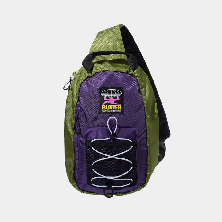 Butter Goods Express Shoulder Bag - Grass / Purple 