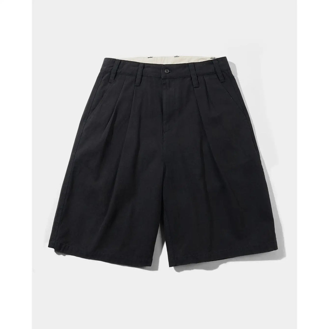 Butter Goods Pleated Shorts - Washed Black