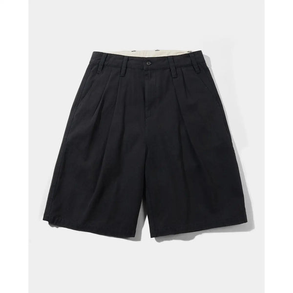 Butter Goods Pleated Shorts - Washed Black