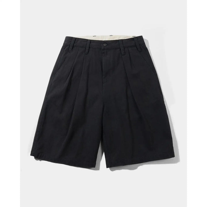 Butter Goods Pleated Shorts - Washed Black