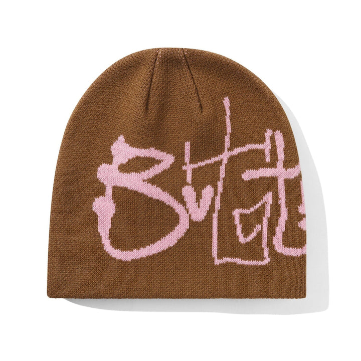 Butter Goods Scribble Skully Beanie Brown 